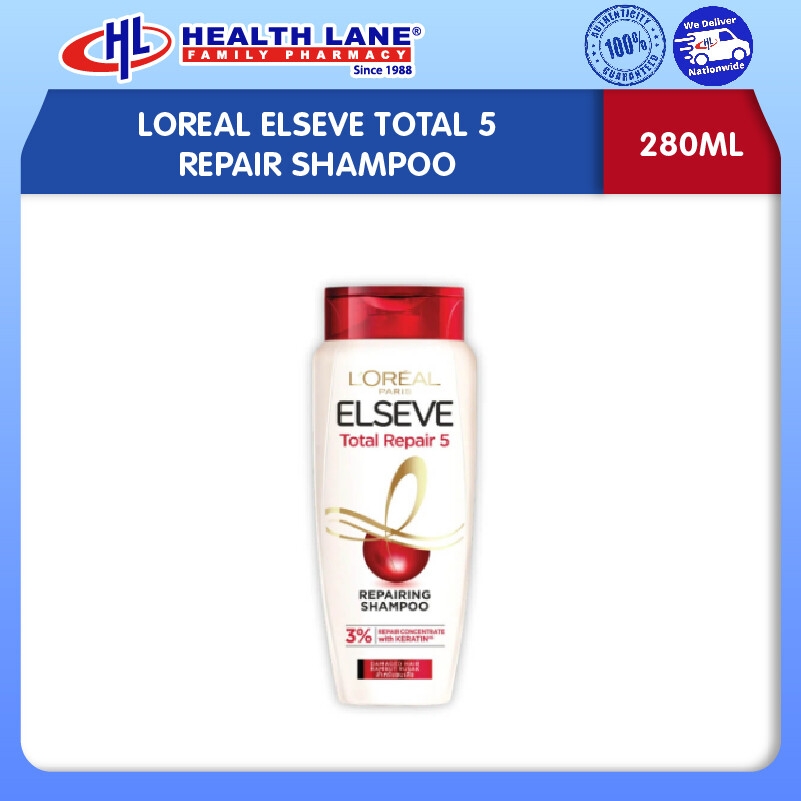 LOREAL ELSEVE TOTAL 5 REPAIR SYAMPU (280ML)